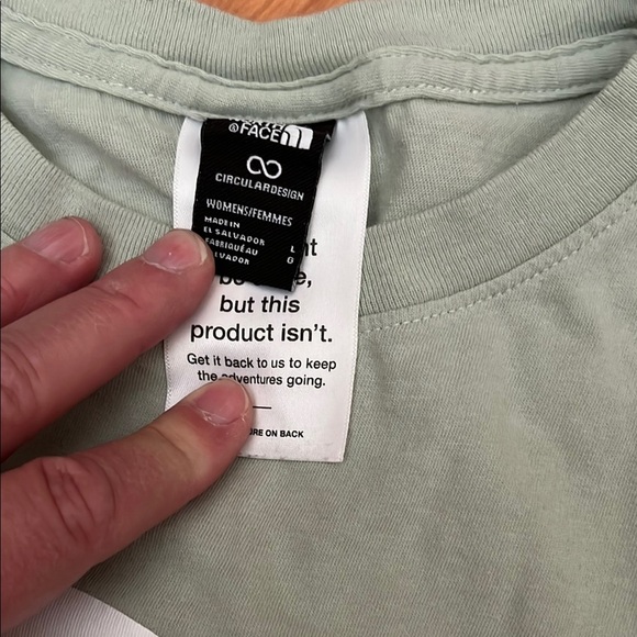The North Face Mint Green Tee with White Logo Size L - Picture 4 of 4